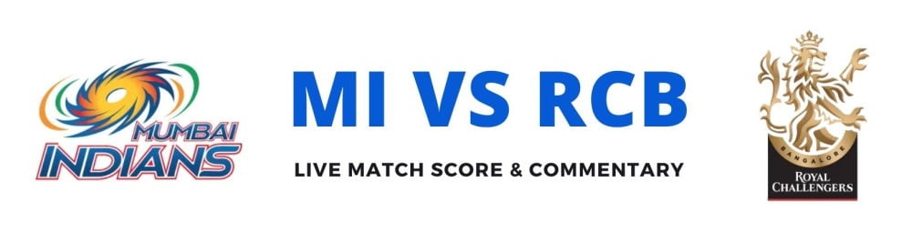 MI vs RCB live score
