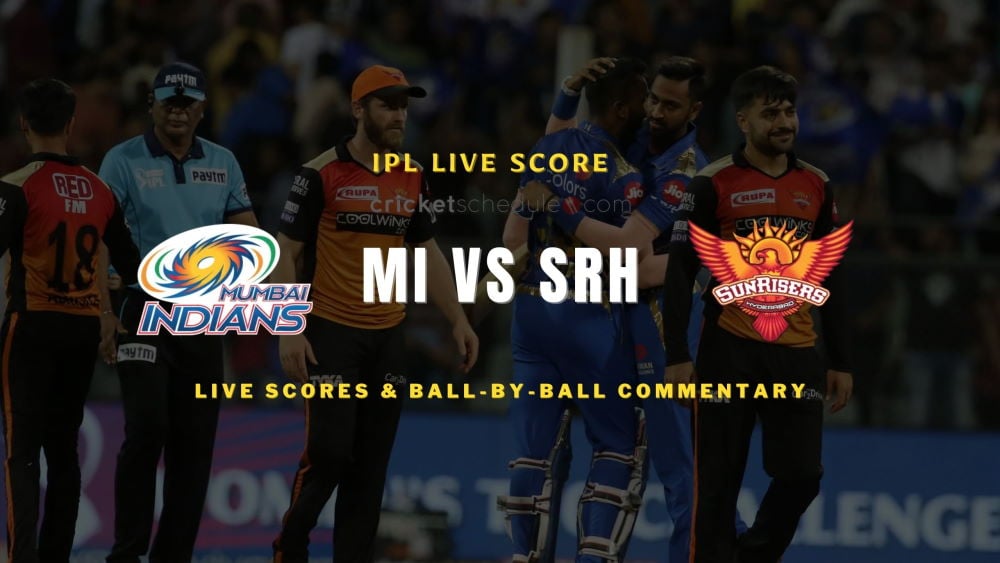 SRH vs MI Live Score 2023: Latest Sunrisers Hyderabad vs Mumbai Indians Match Scorecard, Toss, Playing 11, Commentary & IPL Live Score Today