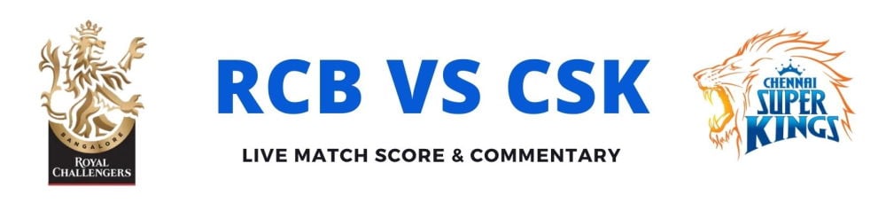 RCB vs CSK live score