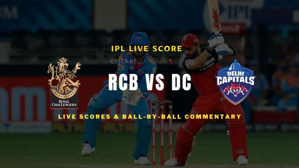DC vs RCB 2022 match live score