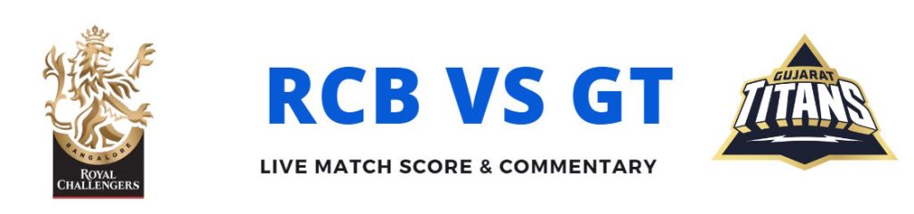 RCB vs GT live score